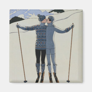Aimant <Lovers in the Snow> par Georges Barbier