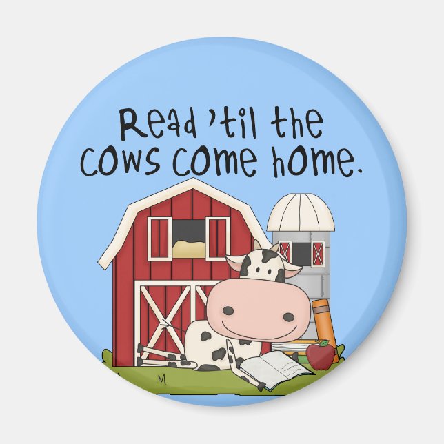 Aimant Lu 'jusqu'aux vaches venez à la maison (Devant)