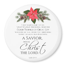 Luc 2:10-11 Écriture de Noël Poinsettia
