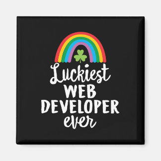 Aimant Luckiest Web Developer Ever St Patrick Day Shamroc