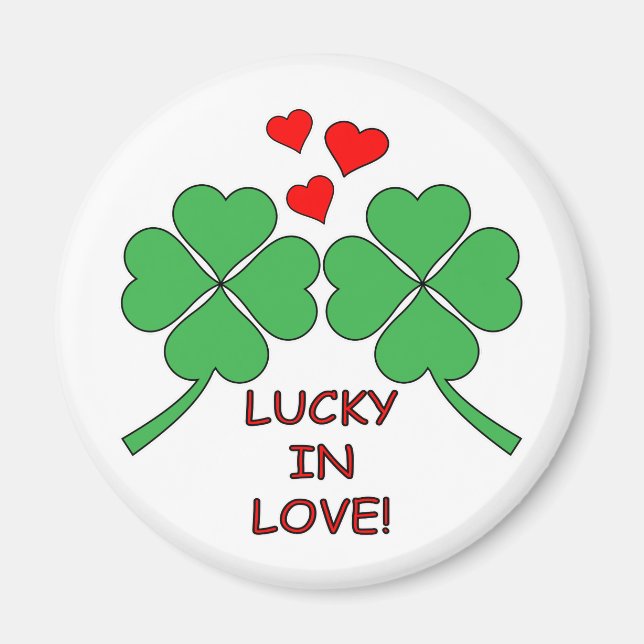 Aimant Lucky In Love Hearts Clover (Devant)