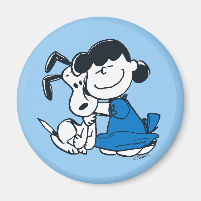 Aimant Lucy Hugging Snoopy (Devant)