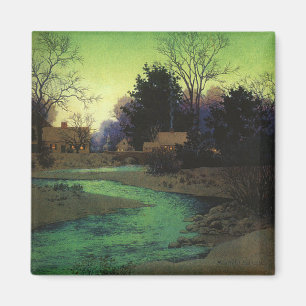 Aimant "Lullbrook en hiver", par Maxfield Parrish