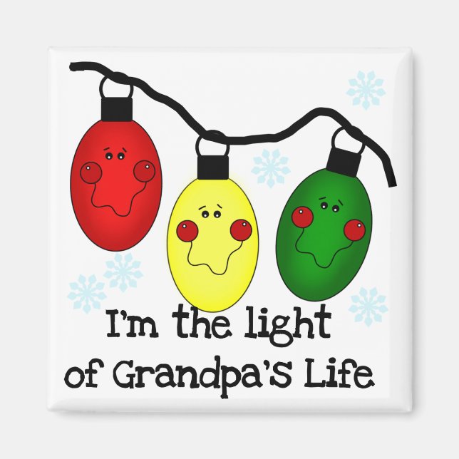 Aimant Lumière de la vie de grand-père Tshirts et cadeaux (Devant)