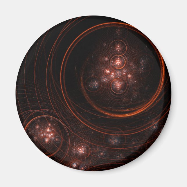 Aimant Lumière stellaire cramoisie en orbite Art cosmique (Devant)