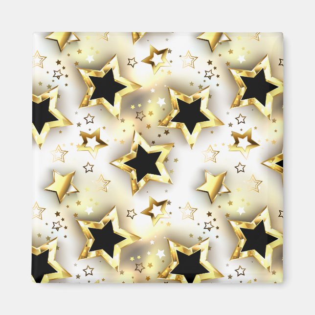 Aimant Lumière transparente avec étoiles or (Devant)