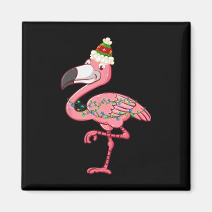 Aimant Lumières de Noël exotiques flamant rose Hawaïen en