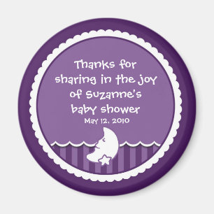 Aimant Lune et étoile (violet foncé)