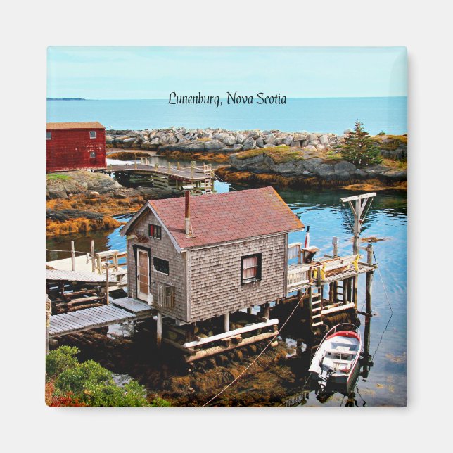 Aimant Lunenburg Norva Scotia photo pittoresque (Devant)