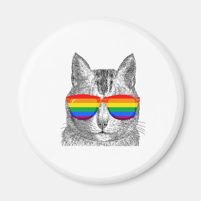 Aimant Lunettes de soleil Cat Pride (Devant)