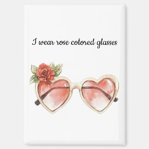 Aimant Lunettes de soleil de couleur rose