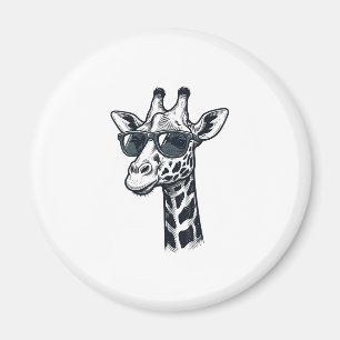 Aimant Lunettes de soleil de girafe cool T-Shirt à gravur
