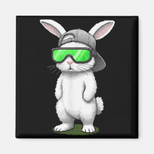 Aimant Lunettes de soleil de lapin chapeau lapin cool pix