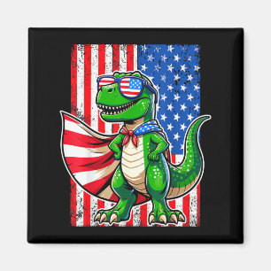Aimant Lunettes de soleil drapeau États-Unis T-Rex dinosa