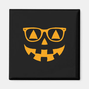 Aimant Lunettes de soleil Jack-o'-lantern Face Halloween 