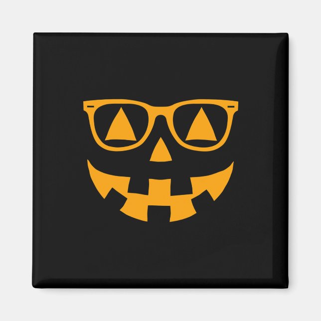 Aimant Lunettes de soleil Jack-o'-lantern Face Halloween  (Devant)