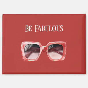 Aimant Lunettes de soleil rouges fabuleuses