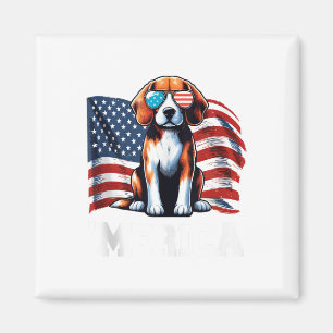 Aimant Lunettes de soleil Vintage Beagle Merica Patriotiq