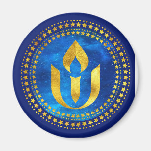 Aimant L'Universalisme Unitarien chalice dans une nuit ti