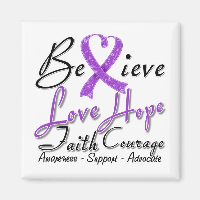 Aimant Lupus Believe Heart Collage (Devant)
