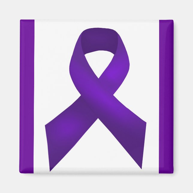 Aimant Lupus Sensibilisation Ribbon pourpre (Devant)