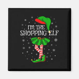 Aimant Lutin de shopping Noël Famille assortie Femmes Fil