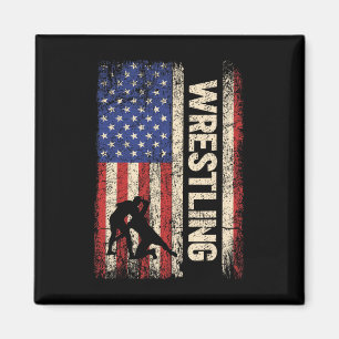 Aimant Lutte États-Unis Drapeau Chemise Lutte 4ème De J