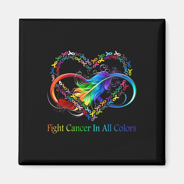 Aimant Lutter contre le cancer dans toutes les couleurs L (Devant)
