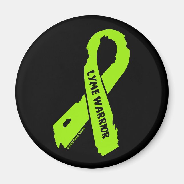 Aimant LYME WARRIOR/ ruban déchiré (Devant)