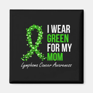 Aimant Lymphoma Cancer Ruban Je Porte Vert Pour Ma Maman