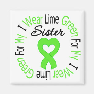 Aimant Lymphoma I Wear Lime Green For My Sister