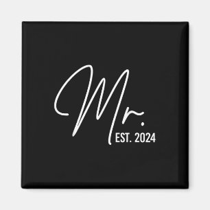 Aimant M. Est. 2024 Juste Marié Mariage Hubby M. & ;