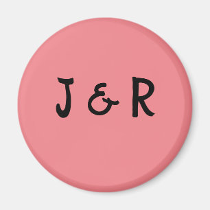 Aimant m. et mme mariage rose personnalisé