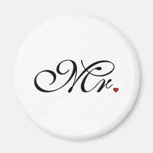 Aimant M. Husband Groom His Her l'épouse nouvellement