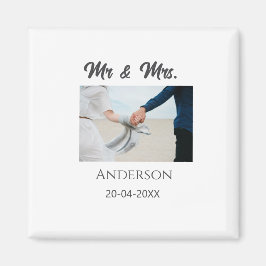 Aimant M. & Mme ajouter nom de famille date année mariage