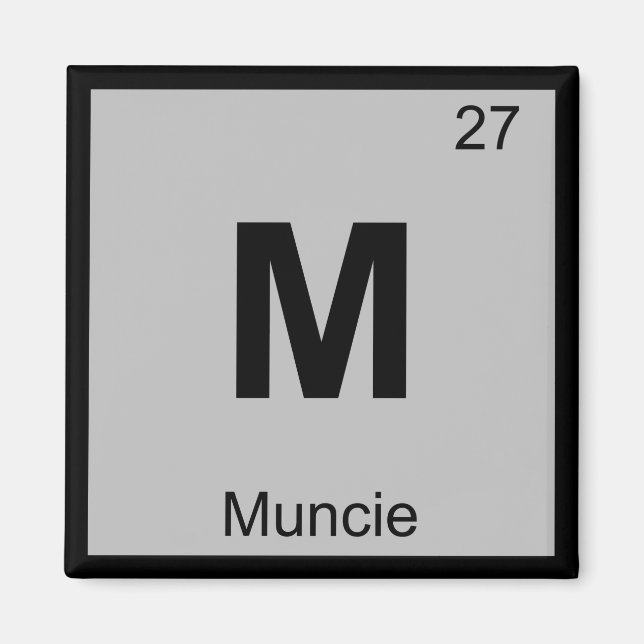 Aimant M - Symbole de tableau périodique de la chimie de  (Devant)
