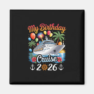 Aimant Ma croisière d'anniversaire 2026 Vacances en crois