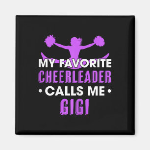 Aimant Ma pom-pom girl préférée m'appelle Gigi Cheerleadi
