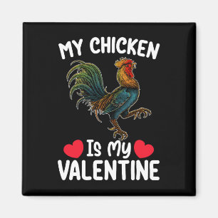 Aimant Ma poule est mon jour de la Saint-Valentin drôle a