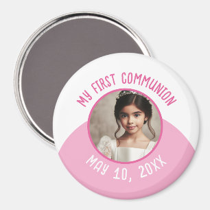Aimant Ma première communion Photo personnalisée et date