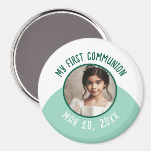 Aimant Ma première communion Photo personnalisée et date