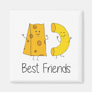 Aimant Mac et Fromage Meilleurs amis Art Friendship Art B