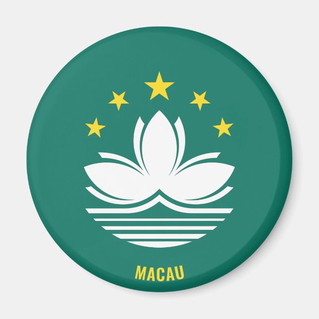 Aimant Macao Drapeau de charme patriotique (Devant)