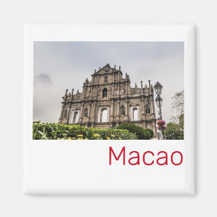 Aimant Macao Ruin de l'Eglise St Paul's Souvenir de Chine