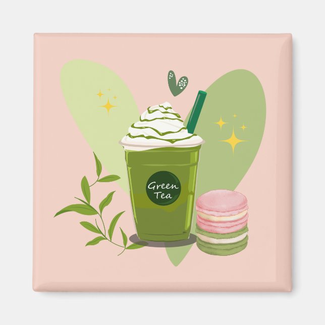 Aimant Macarons Matcha Latte (Devant)