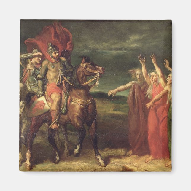 Aimant Macbeth et les trois sorcières, 1855 (Devant)