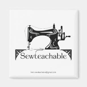 Aimant Machine à coudre vintage, couture enseignable