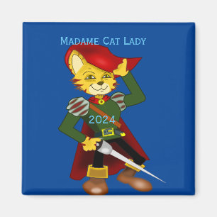 Aimant Madame Cat Lady 2024 pour le président Thunder_Cov