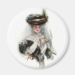 Aimant Madame de thé d'après-midi