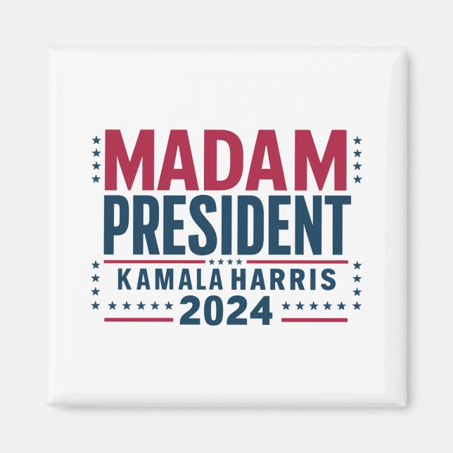 Aimant Madame la Présidente Kamala Harris 2024 Vote Democ (Devant)